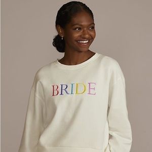 Colorful embroidered bride sweatshirt